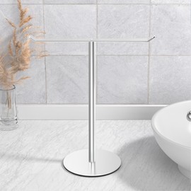 Towel Rack T-Shape Hand Towel Holder for Bathroom,Headband Holder Organizer and Bathroom Towel Racks,Kitchen Towel Rack Silver Hand Towel Holder