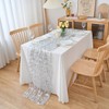 CHUQING Table Runner Chiffon White Table Decoration Birthday Elegant White