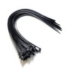 TR Ties Extra Wide Plastic Cable Ties - Black/White, Black