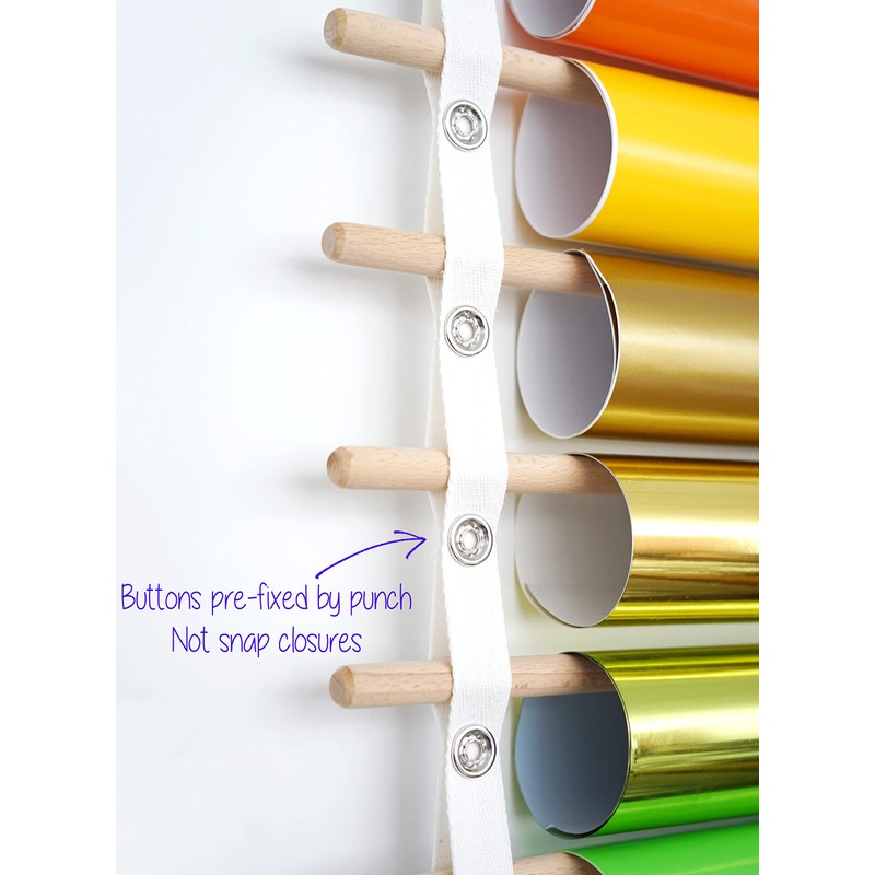 ZENXUS Vinyl Roll Holder, 25 Rolls, Craft Roll Storage and