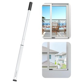 AceMining Sliding Door Security Bar,Heavy Duty Sliding Patio Door Lock Bar, 20-50inch Adjustable Multi-use Window Security Bars, Sliding Door Stopper,White,1Pack