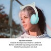 RGB Light Cat Ear Headphone, Foldable 3.5mm Wired Wireless BT