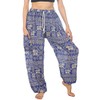 LOFBAZ Pantalones Harem para Mujer S-4XL Plus Elefante Yoga Boho