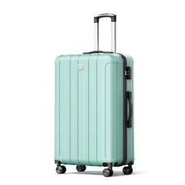 Strenforce ABS Hardside Luggage with Spinner Wheels TSA Lock,Checked-Medium 28-Inch,mint green