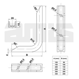 AMIG 3243 palomilla, 120 x 80 mm