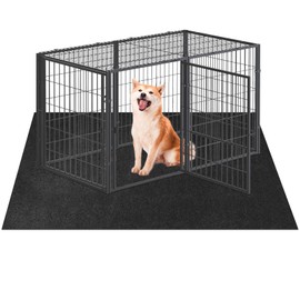 CIEOVO Dog Playpen Mat, Dog Crate Pad Liner for Kennel Training Under Pet Cage Mat Absorbs Waterproof Non-Slip Reusable Puppy Pad to Protect Floors, 29"×48"