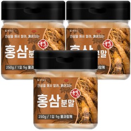 3 packs of 250g domestic red ginseng powder / 국산 홍삼 가루 분말 250g 3개