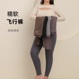 Plus Size Women's Capri Yoga Pants: Shark Style, Butt-Lifting, Tummy Control Compression Leggings Seamless Purple 9-Point + 3XL [95.00 Kg-110.00 Kg] 5ea