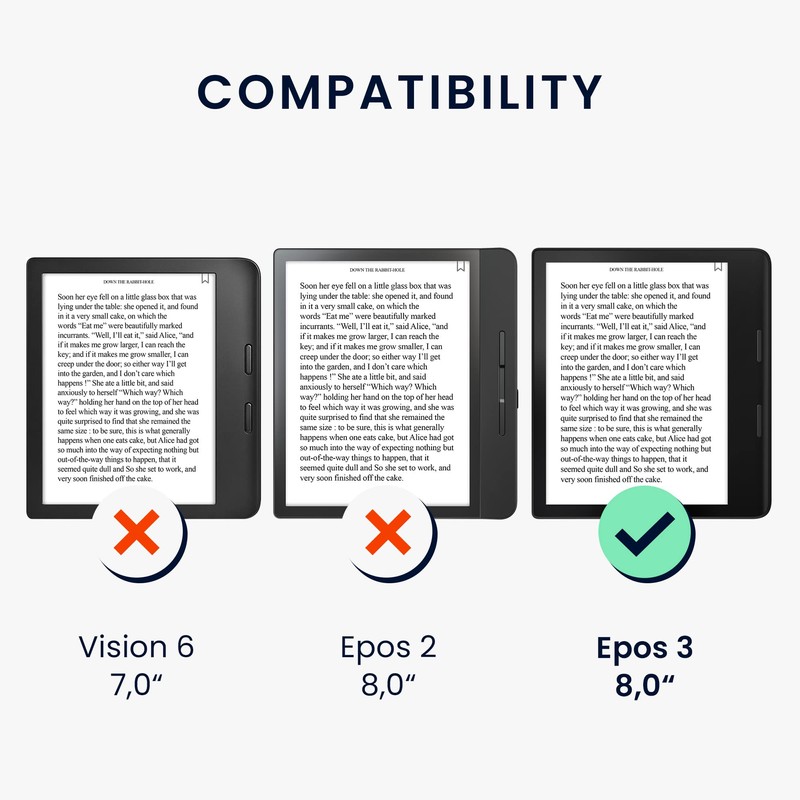 kwmobile Flip Case Compatible with Tolino Epos 3 Case -