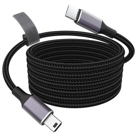 Sqrmekoko USB-C to Mini-USB Power Cord Wire Data Cable Compatible with Blue Yeti USB Mic Black Out, MIC Recording Microphones, Pro USB Microphone, Blue Snowball iCE USB Mic-3.3ft