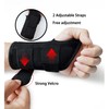 HYCOPROT Wrist Support with Metal Splint, Adjustable Breathable Wrist Splint,