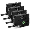 Buyalot-18mm Black Label Tape Replace for TZe-345 Brother P Touch