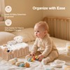 Klippehop Wicker Diaper Caddy Organizer, Nursery Storage Basket for Diapers