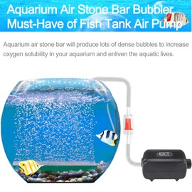 DeKago 5 PCS Aquarium Air Stone Kit 4 Inch Mini Bubble Bar Square Oxygen Diffuser Release Mineral Airstones for Pumps for Your Fish Tank Oxygenation Needs