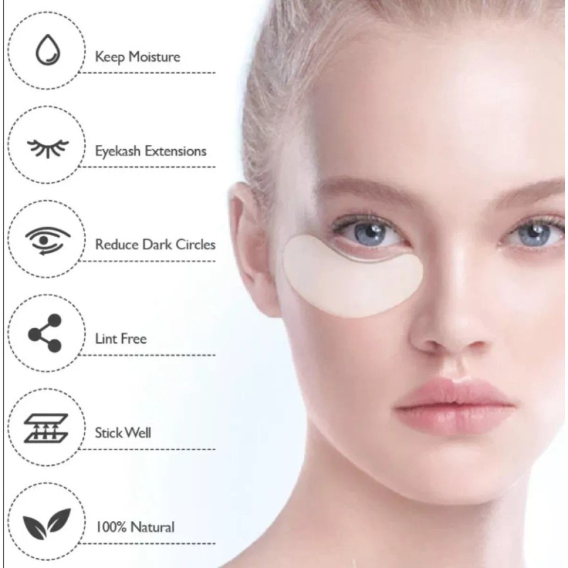 Clicmania 50 Pares Parches Colageno Para Pestañas Mink Postizas 1x1