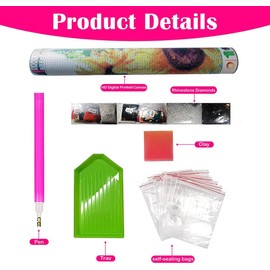 SXSJEIOU DIY C3po R2d2 Diamond Painting Kits for Adults, Full Round Diamond Art Kit Beads for Home Wall Decor 12 X 16 Inch