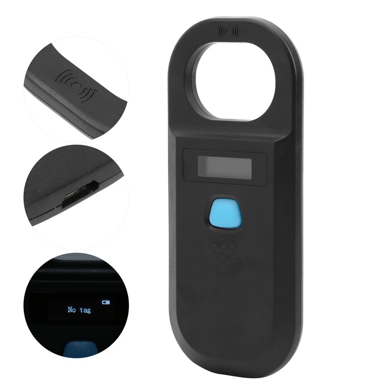 Rechargeable Handheld RFID Reader 134.2Khz 125Khz EMId FDX B ISO11784/85