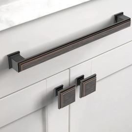 Asidrama 10 Pack 7.5 Inch(192mm) Oil Rubbed Bronze Kitchen Cabinet Handles Cabinet Pulls Kitchen Cabinet Hardware for Cupboard Drawer Pulls