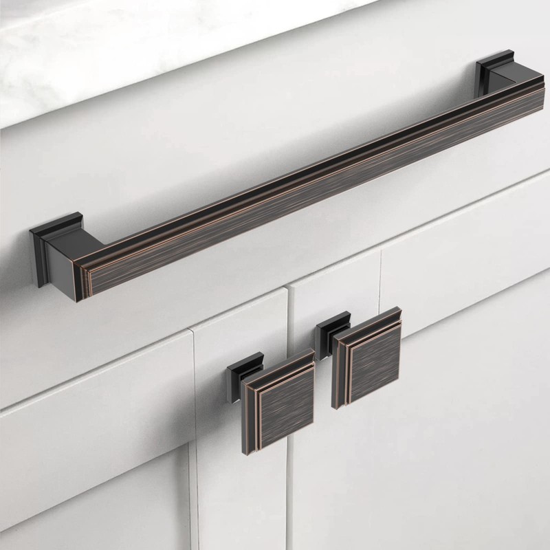 Asidrama 10 Pack 7.5 Inch(192mm) Oil Rubbed Bronze Kitchen Cabinet
