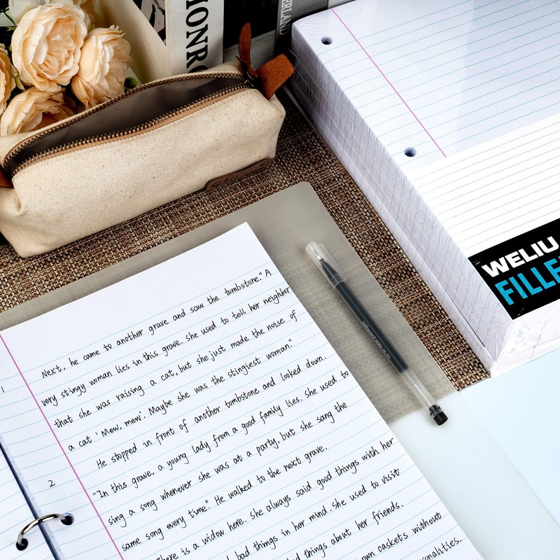 WeLiu Loose Leaf Notebook Paper 750 Sheets 5 Packs Bulk