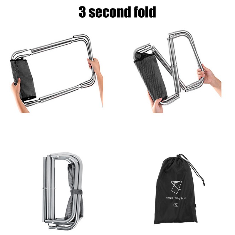 Outdoor Portable Folding Stool Aluminium Alloy Train Painting Camping Folding