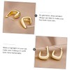 FOMIYES Geometric Drop Earrings for Women Elegant C Shaped Studs