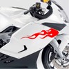 SUNTRADE 10 x Car Flame Shape Sticker for Motorcycles, Car