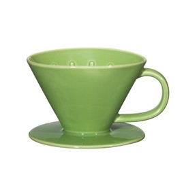 Hasamiyaki Common 26028 Coffee Dripper Green, Diameter 5.3 inches (13.5 cm), Green, Made in Japan