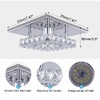 diisunbihuo diisunbihuo Mini Crystal Chandelier Crystal Ceiling Lamp Square LED