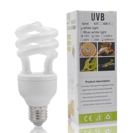 yimidool UVB Light for Reptiles, 13W 15.0 Reptile Heat Lamp Bulbs, UVA UVB Reptiles Light Bulbs Ideal for Rainforest Reptiles, Bearded Dragons Lizard Turtle Tortoise Iguanas Chameleons Snake (1 Pack)