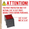 Myard Post Protectors with Screws for 4x4 Inches (Actual 3.5X3.5)