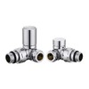 Keenware KRA-003 Radiator & Towel Warmer Valves, Chrome
