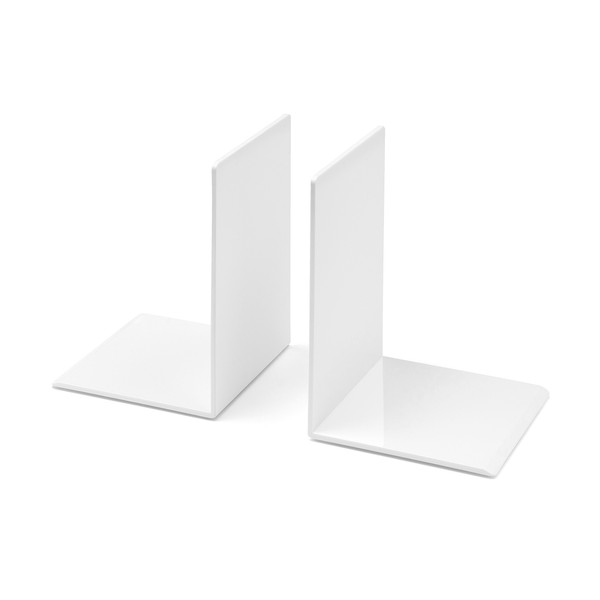 OSCO White High Gloss Medium Bookends | 1 Pair |