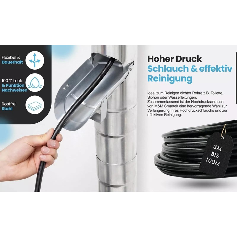 M&M Smartek Pipe Cleaning Hose for Kränzle M22 AG Set