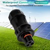 2Pcs Waterproof Power Connector 3 Pin Temperature Resistant Micro Reverse