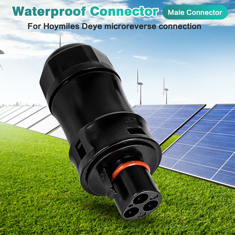 2Pcs Waterproof Power Connector 3 Pin Temperature Resistant Micro Reverse