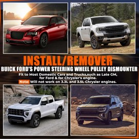 ISINLASSO Pulley Puller Installer Kit for Most Engines Compatible with Ford, GM