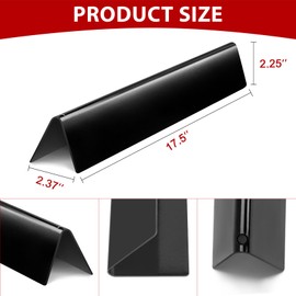 GasSaf 17.5" Porcelain Enameled Flavorizer Bars Replacement for Weber Genesis 300,E310,S310,E330,EP310,EP320,EP330,S310,S330 Series Grill(5 PCS)