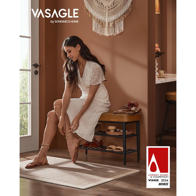 VASAGLE EKHO Collection - Shoe Rack Bench, Storage Bench for