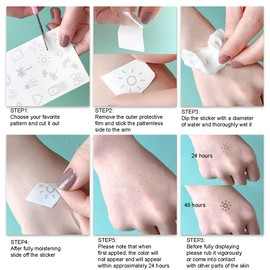 5 Sheets Temporary Tattoos Realistic Fake Tattoo Stickers for Sticking on the Skin Tiny Small Removable Tattoos for Women Girls Boys