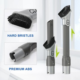 LANMU Crevice Tool Vacuum Attachments Compatible with Shark Rocket HV301 HV322 HV300 HV320, Rotator NV751 NV752 NV600 NV650 NV680 Vacuum Cleaner, 2 in 1 Crevice Brush Attachment