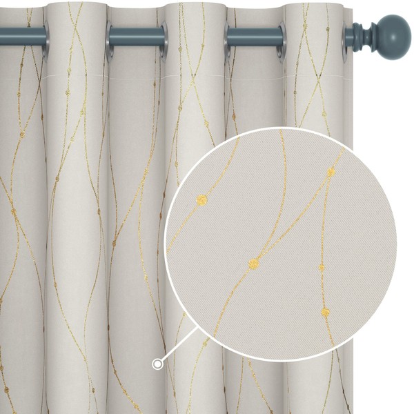 Deconovo Curtains for Bedroom 2 Panels Set - Room Darkening