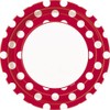 Unique Party 37495 - 23cm Red Polka Dot Party Plates,