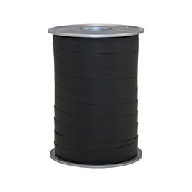 C.E. Pattberg Geschenkband Matt schwarz, 200 m Ringelband Paperlook zum Einpacken von Geschenken, 10 mm Breite, Zubehör zum Dekorieren & Basteln, Dekoband für Präsente, zu jedem Anlass