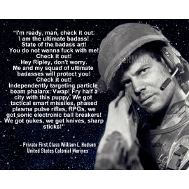 ALIENS PRIVATE HUDSON MOVIE QUOTE IM READY MAN PHOTO 8X10