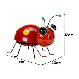 Garden Mile Ladybug Metal Garden Ornaments Outdoor For Wall Decor Heavy Duty And Long Lasting Metal Wall Art For Garden Decorations Brightly Coloured Hanging Outdoor Ornaments For Yard Patio Etc