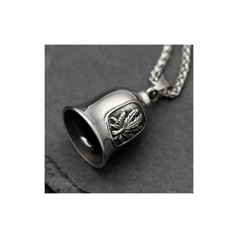 Leaf Motorcycle Ride Bell, Stainless Steel Bell Biker Accessory,Guard Riding