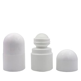 JIHUOO Pack of 6 30 ml Plastic Empty Roller Bottles Refillable Roll-On Bottles Aromatherapy Bottles with Roller Ball