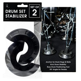 JK DRUMPLATES 2-Pack Drum Hooves | Stabilize Your Drumset | Non-Slip Drum Accessories | Compatible with Kick Drums, Bass Drums, Pedals | Anchor for Drum Rugs & Mats | Ø4,17 in x 0,98 in