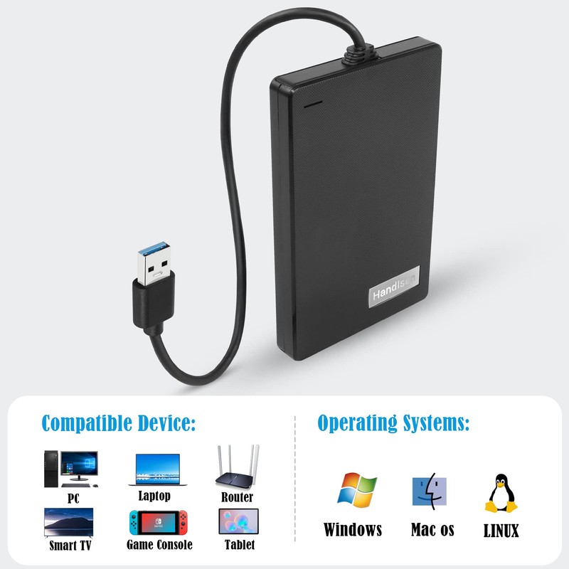 GINTOOYUN 2.5 Inch HDD SDD Enclosure USB 3.0 Ultraspeed External